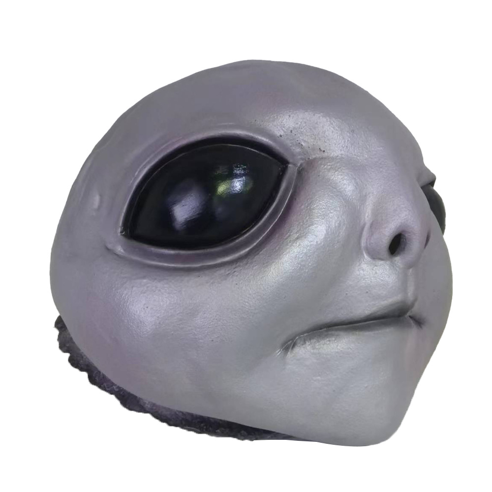 Alien Products in Stock New Halloween Platinum Son Latex Headgear Elden Law Ring Weird UFO Mask