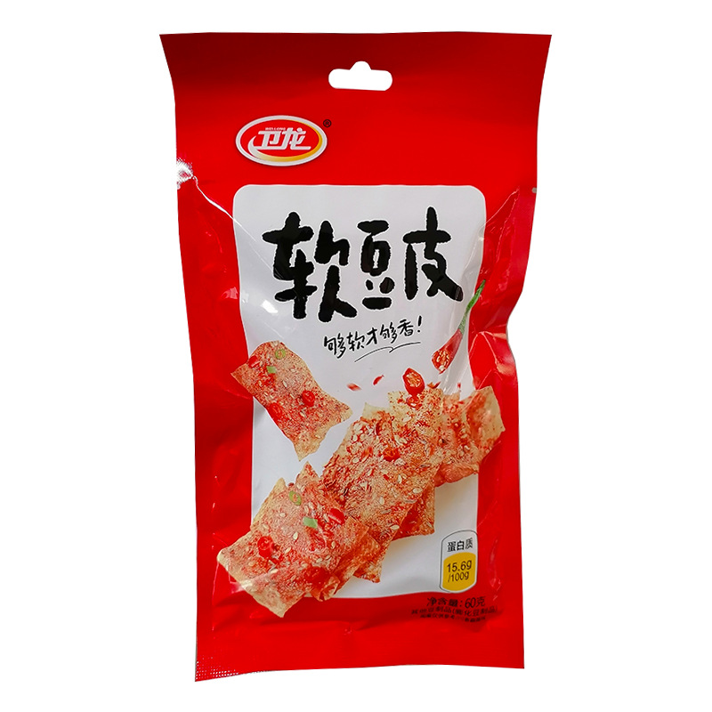 商品描述储存条件常温包装规格60g软豆皮,50g卫龙小辣棒生产许可证