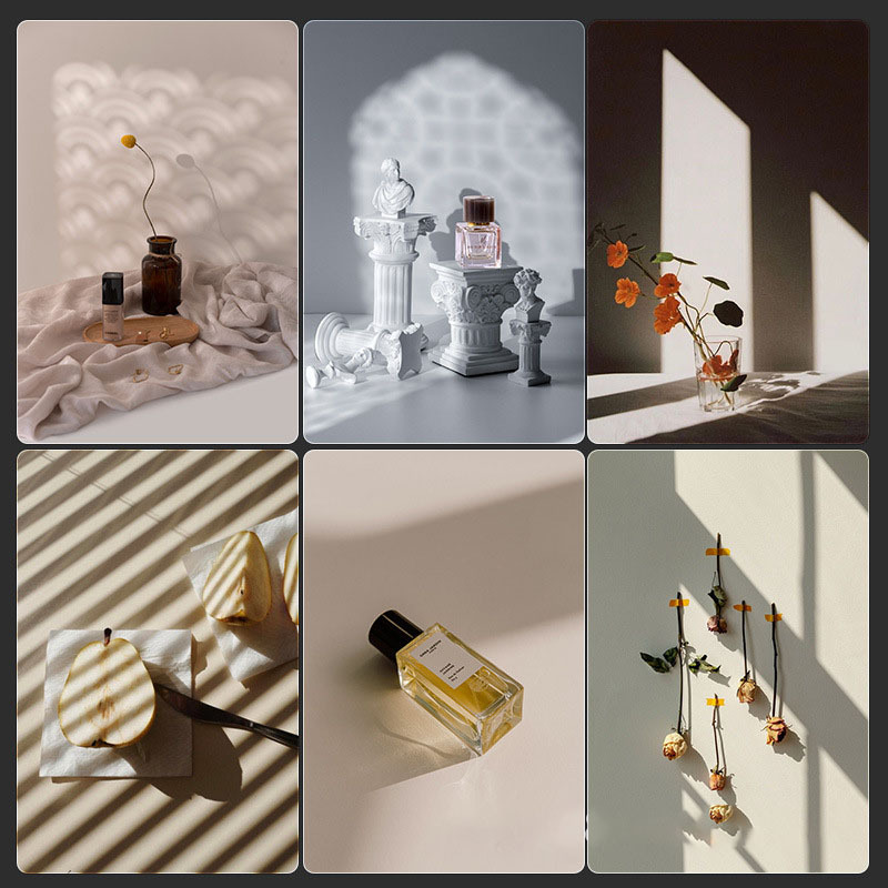 ins风室内条纹窗户拍摄光影摄影拍照道具创意静物人像造影投影板