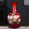 Jingdezhen Ceramics New products Crystal Glaze Red Vase Decoration Home Furnishing a living room Plug vase Housewarming wedding ornament