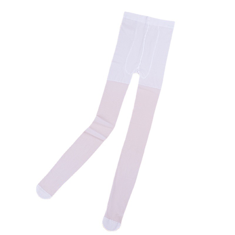 Children's Stockings Girls' Spring and Summer Thin Silk Stockings White Exercise Dance Socks Anti-Snagging Bottoming Pantyhose