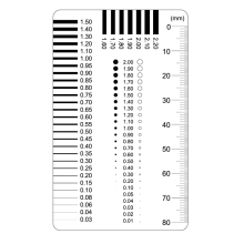 。胸卡量规 菲林尺 点规 线规 污点裂缝对比卡 刮痕 透明尺型号其