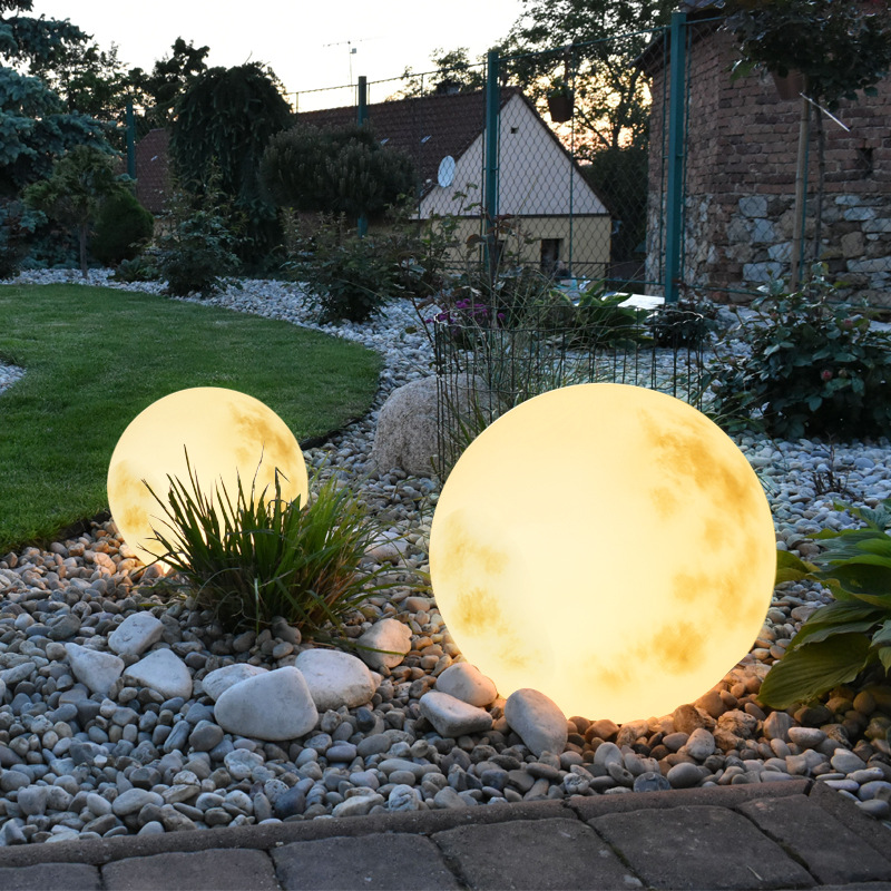 Moon Light Outdoor Waterproof Garden Lamp Solar Energy Lawn Lamp Moon-Light Lamp Landscaping Atmosphere Ball Light Exclusive for Cross-Border