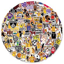 100张nba系列贴纸 科比詹姆斯库里手账贴纸 球星集合