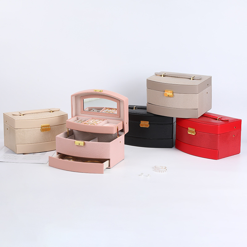 Jinqi Home Cross-Border Jewelry Storage Box Large Capacity Drawer Ornament Storage Box Dustproof Jewelry Box
