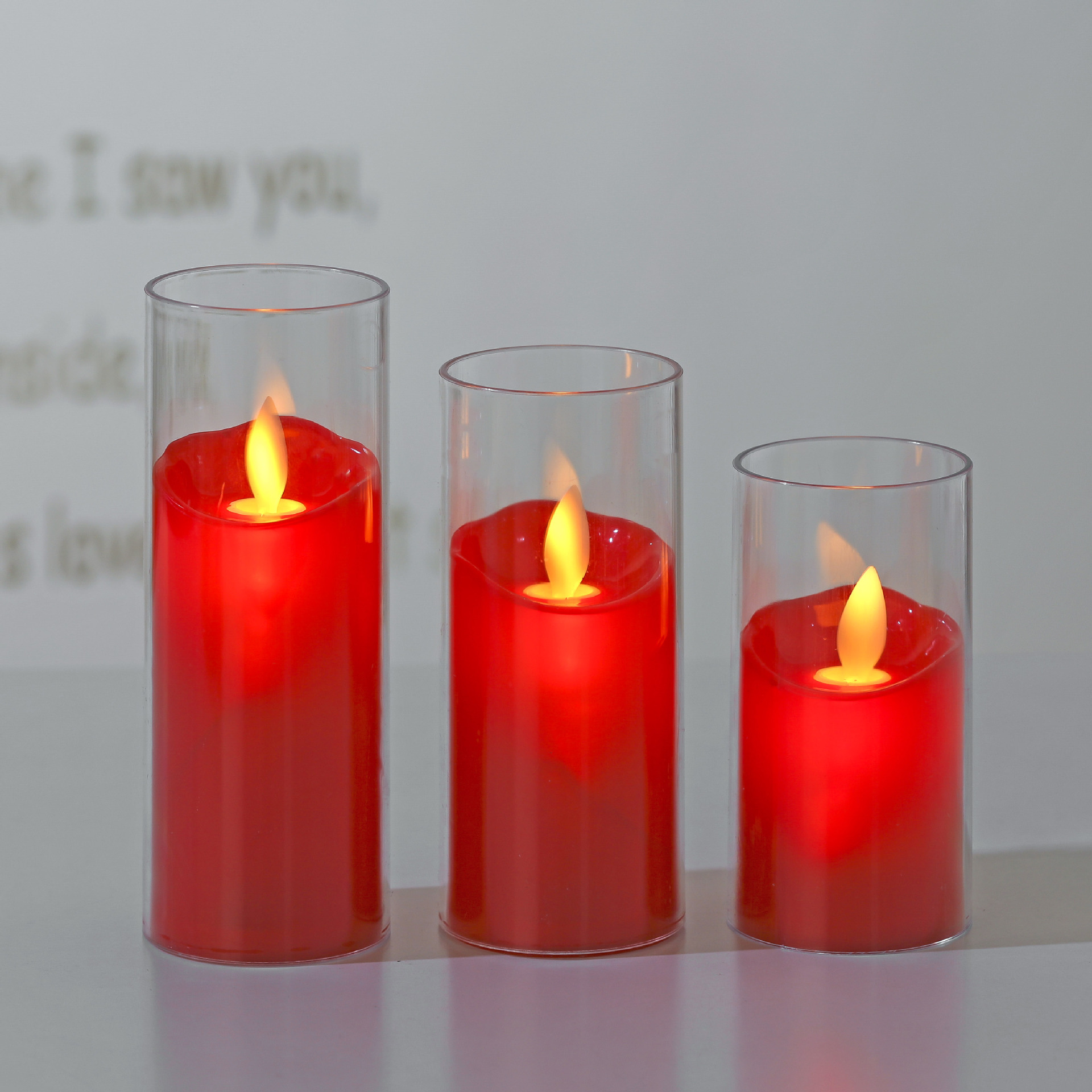 LED Swing Simulation Glass Electric Candle Lamp Red Christmas Spring Festival Household Candle Celebration Ceremony Products Wholesale