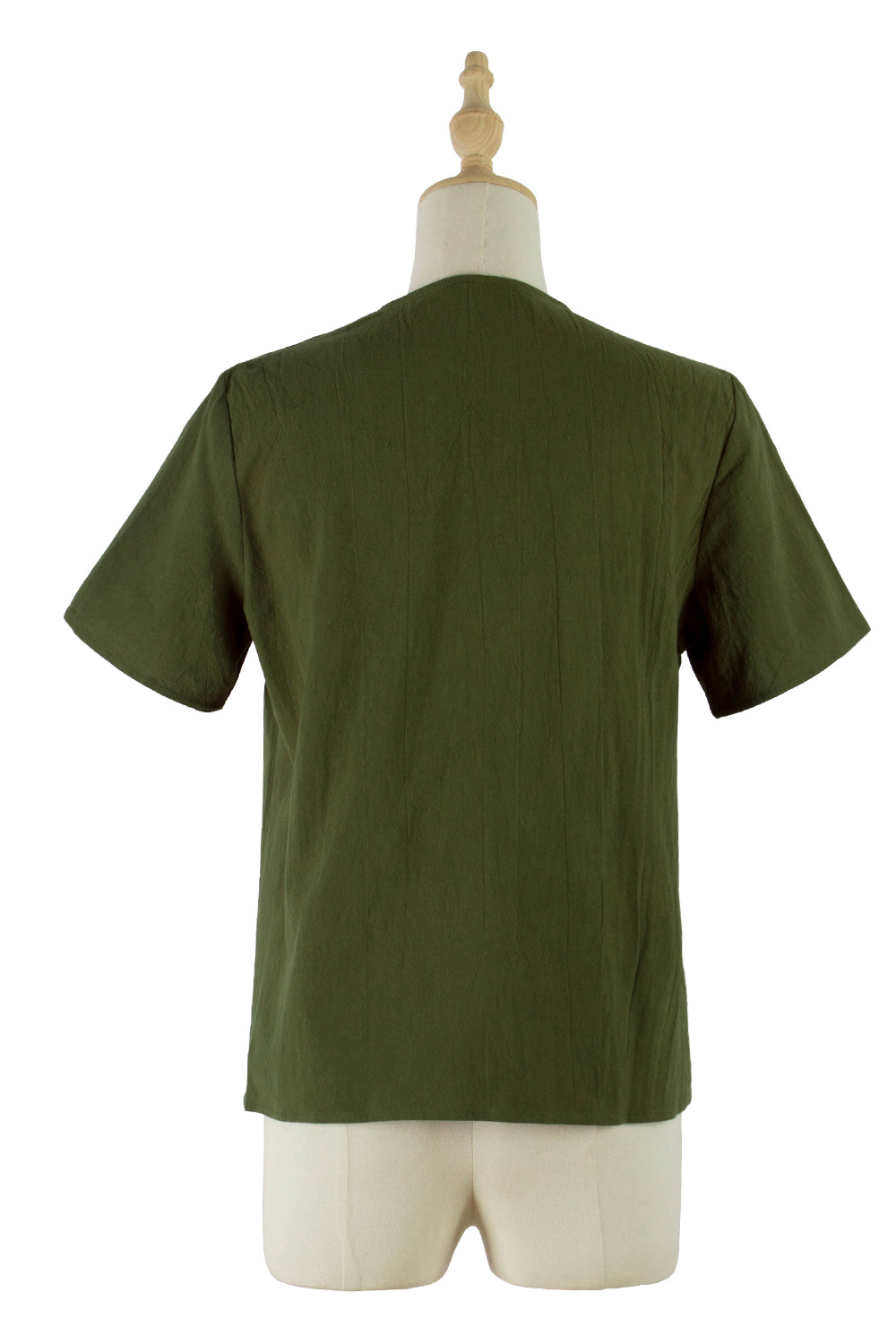 外贸欧美女装亚马逊独立站2021夏季新款斜扣军绿色短袖t恤女上衣