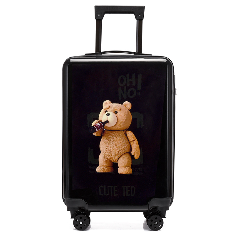 Cartoon Children's Trolley Case 3d 3d Cute Animal Student Luggage 18-Inch Universal Wheel Suitcase Printable