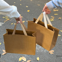 牛皮纸袋加厚服装店购物袋茶叶袋手提袋纸袋通用现货