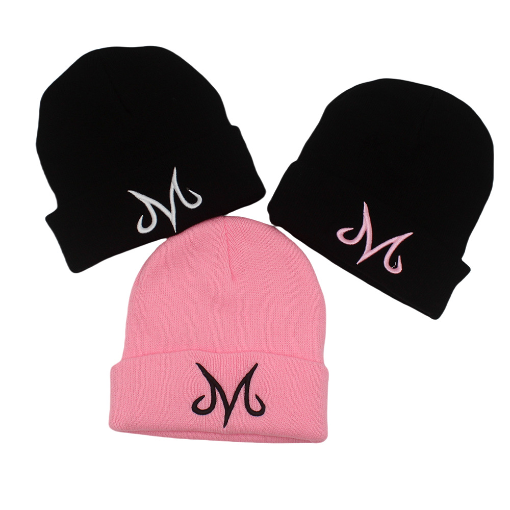 cross-border new arrival m letter embroidery knitted hat autumn and winter warm men and women all-matching fashion wool hat pullover beanie hat