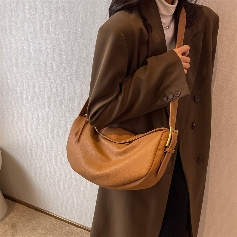 Retro Large Capacity Bag for Women 2022 New Fall Winter Fashion Messenger Bag Versatile Simple Special-Interest Design Dumpling Bag