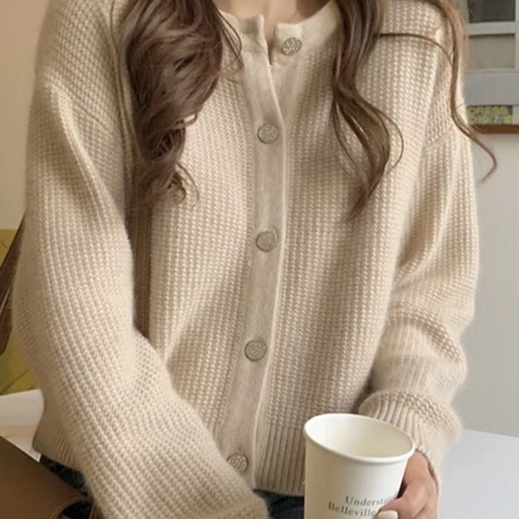 2024 New Fall Women's Clothing Idle Style Knitwear Cardigan Women's Korean-Style Small Sweater Coat Women's Fashionable Top