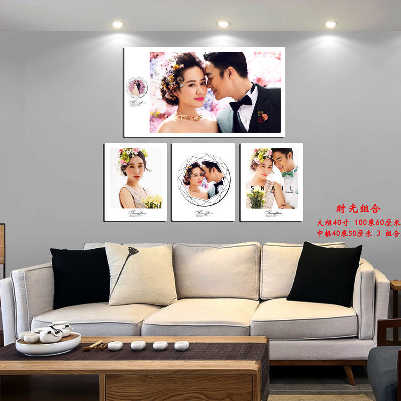 婚纱照片水晶相框放大卧室客厅挂墙创意个性批发厂家直销