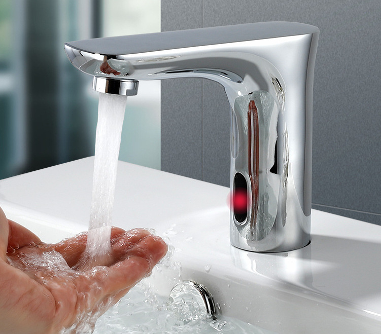 单联式开启方式感应式安装型式台面安装功能类别感应水龙头阀座直径32