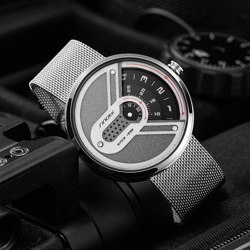 2022新款网红个性手表男新概念黑科技旋转表盘创意时尚潮流石英表