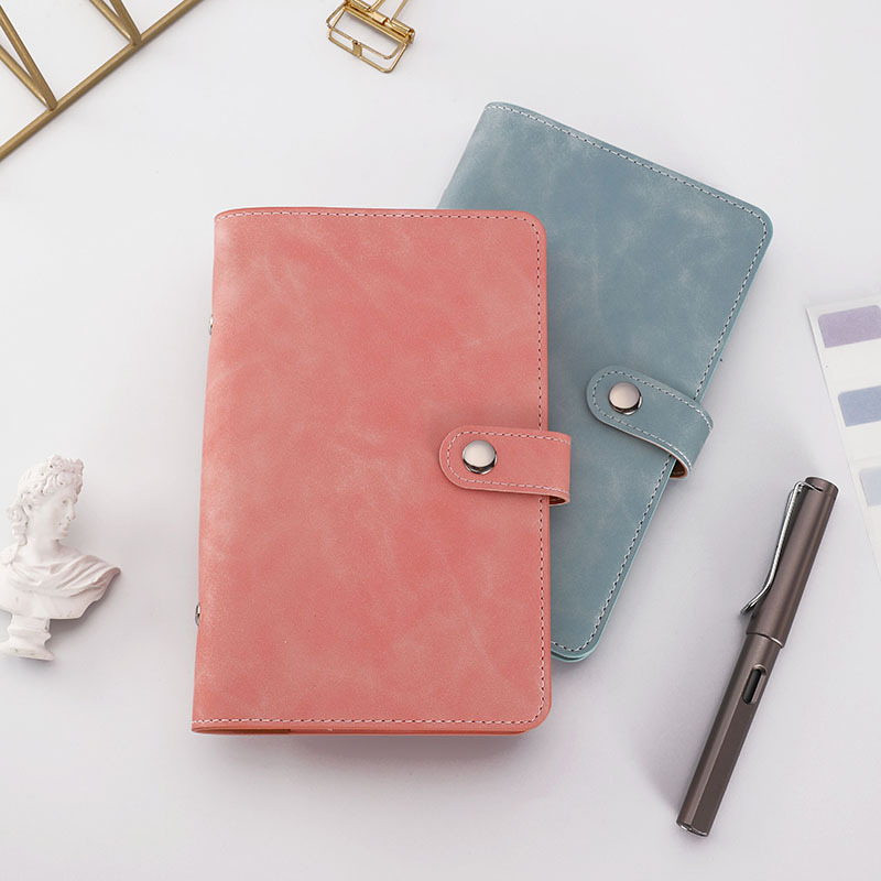 Amazon A6 Fresh Macaron Portable Pocket Notebook Loose-Leaf Notebook Cash Budget Journal Book