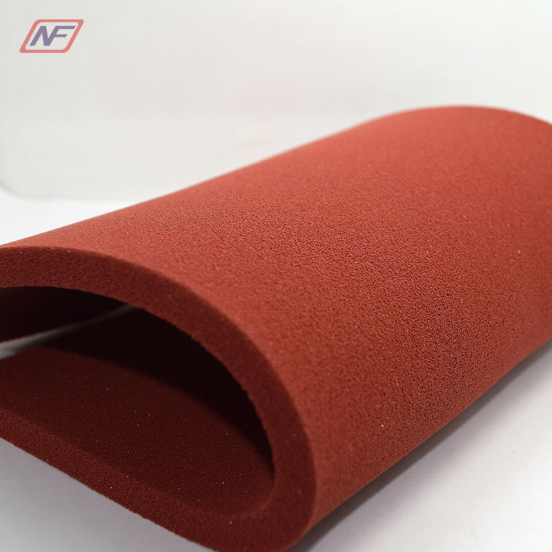 厂家硅胶布纹发泡板硅胶垫 阻燃减震密封垫板 烫台发泡硅胶板