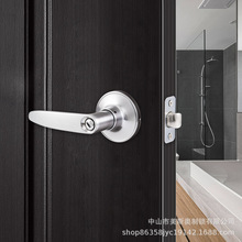 锌合金门锁三杆可调节电镀执手锁卫生间锁卫浴锁卧室房间锁不锈钢