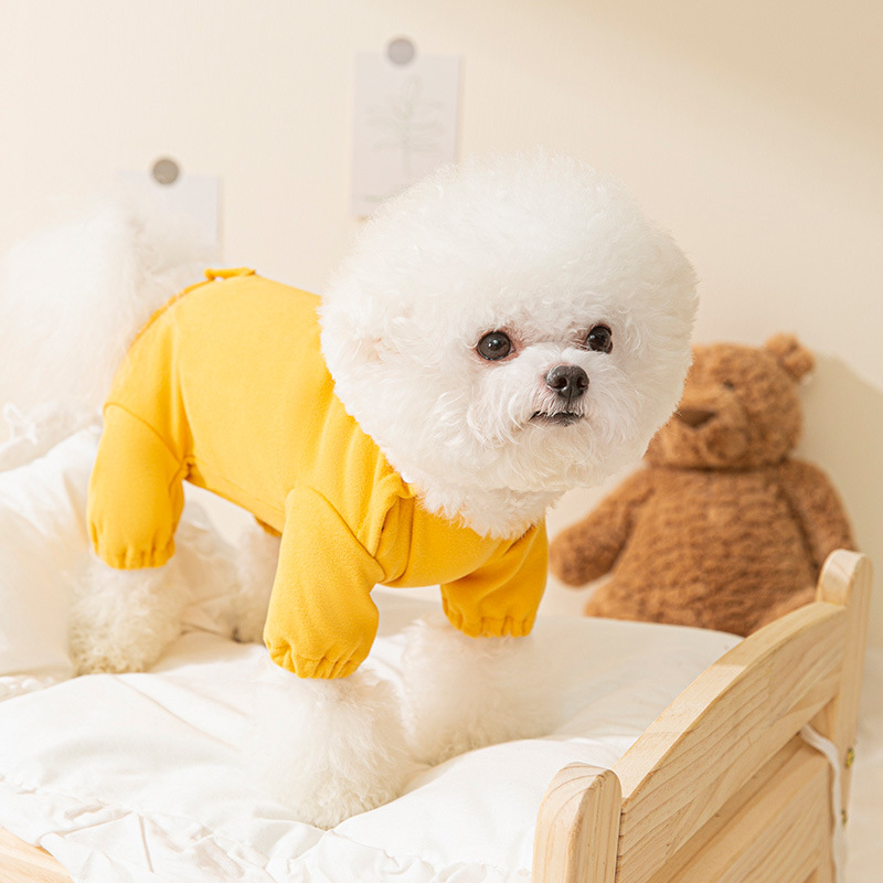 Autumn and Winter Dog Simple Cropped Bag Belly Clothes Cat Four-Leg Air Conditioner Pajamas Bellyband Teddy Pet Clothes