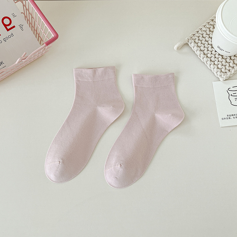 Summer Hot Socks Women's Thin Ins Japanese Simple All-Match Socks Breathable Low-Cut Women's Low Cut Socks