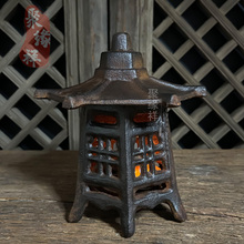 23N老铁器熏香炉中式六角油灯摆件茶室庭院防雨氛围炉烛台香炉灯