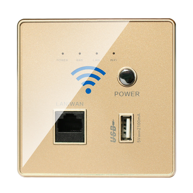 加强款墙壁智能增强wifi路由器 千兆无线墙壁路由器入墙式无线ap