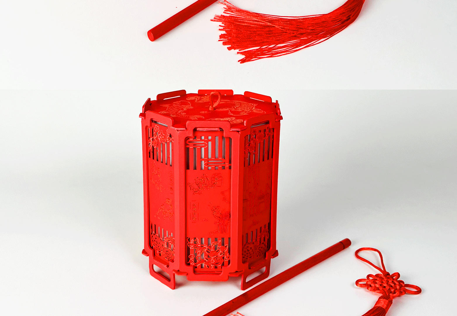 故宫儿童手提灯笼宫灯手工diy纸雕灯led春节挂饰中国风礼物批发