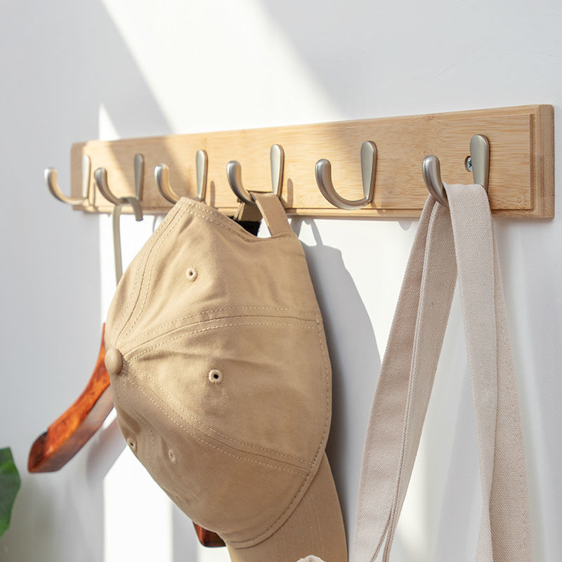 客厅挂衣勾门后挂衣钩墙上衣服挂钩架子实木衣帽钩挂钩一排入户门