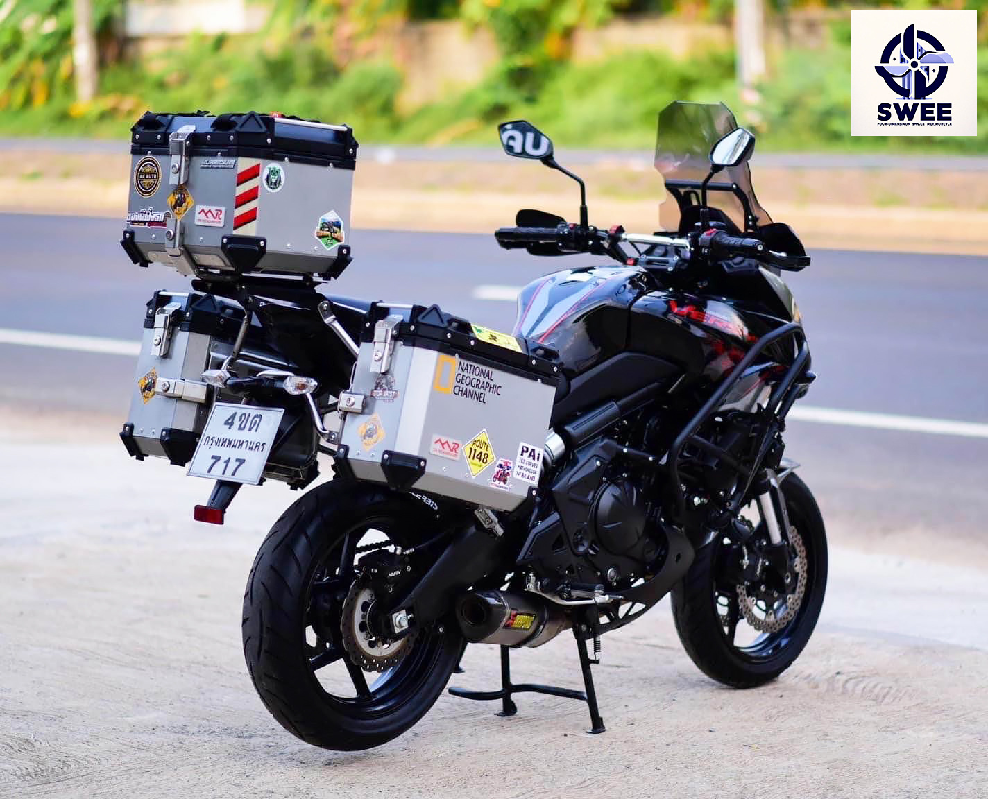 适用本田nc750x摩托车边箱支架摩托车尾箱后货架防水三箱快拆边架