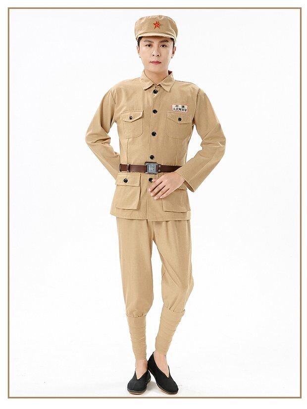 49式50式抗美援朝志愿军演出服棉麻解放军衣服抗战军装八路服套装