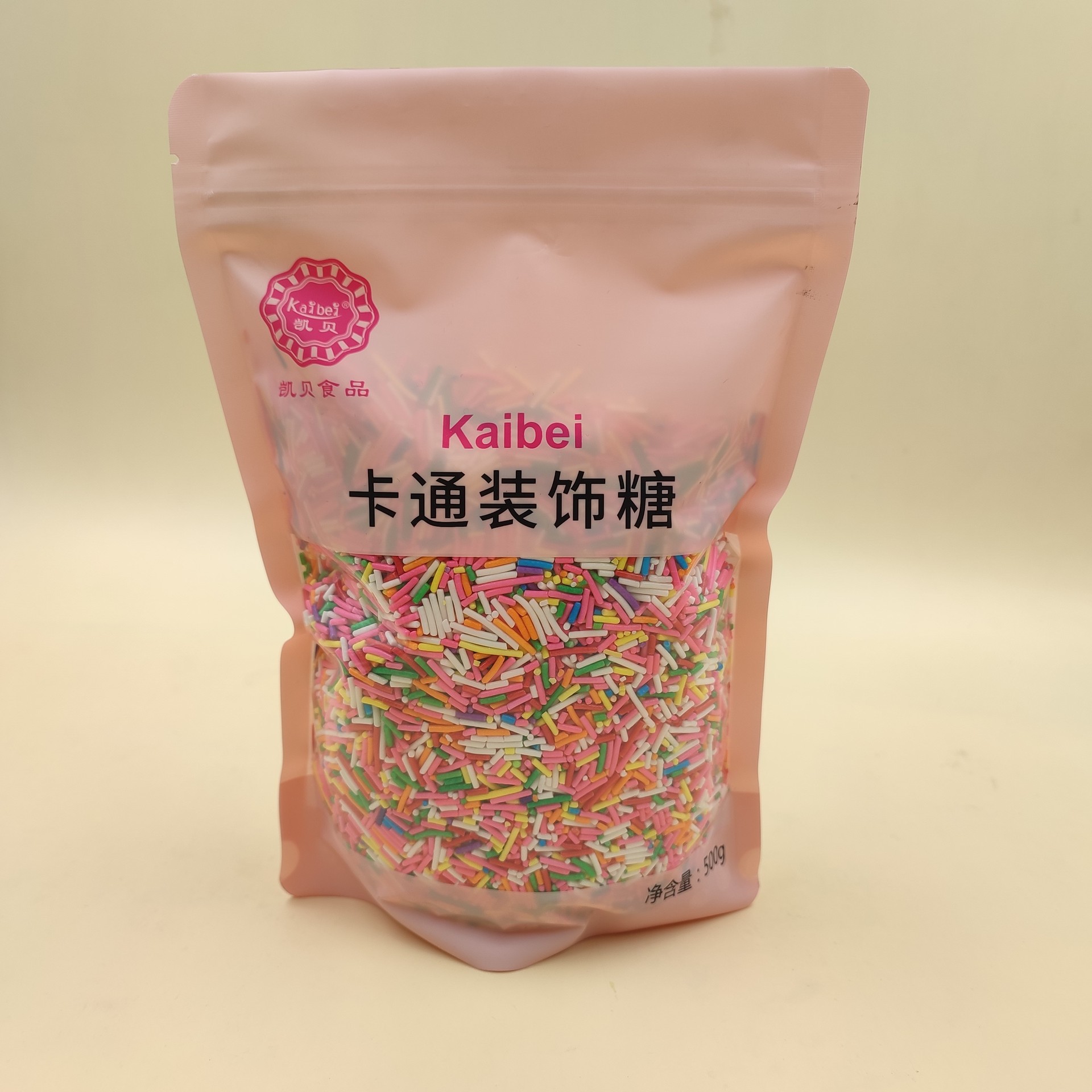 凯贝七彩米巧克力彩糖针彩色朱古力针冰淇淋装饰500克原装厂家价