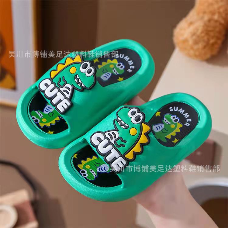 Boy Slippers Summer Children's Cartoon Cute Non-Slip Thick Bottom Soft Bottom Indoor Shoes Baby Boy Slippers Spring and Summer