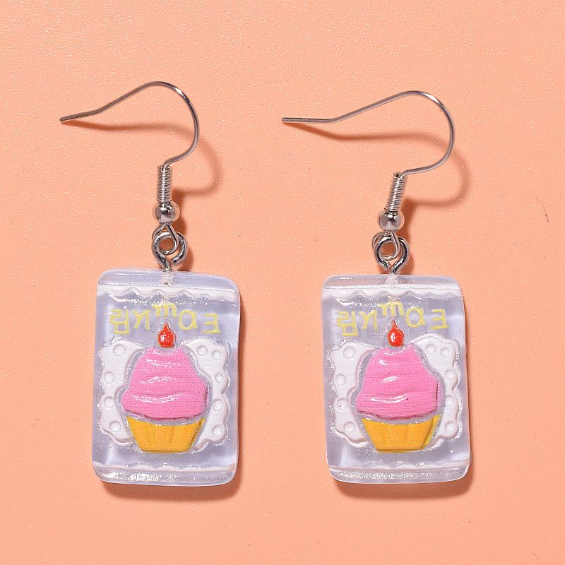 cross-border european and american fun and unique resin hot air balloon earrings creative funny cute female children‘s pendants earrings earrings