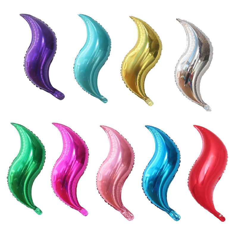 新款18寸24寸36寸s形状铝箔气球 生日婚庆派对布置s线形气球批发