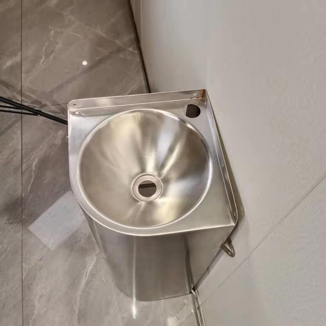 304不锈钢立柱盆一体立柱洗手盆 阳台落地式面盆卫生间洗脸盆