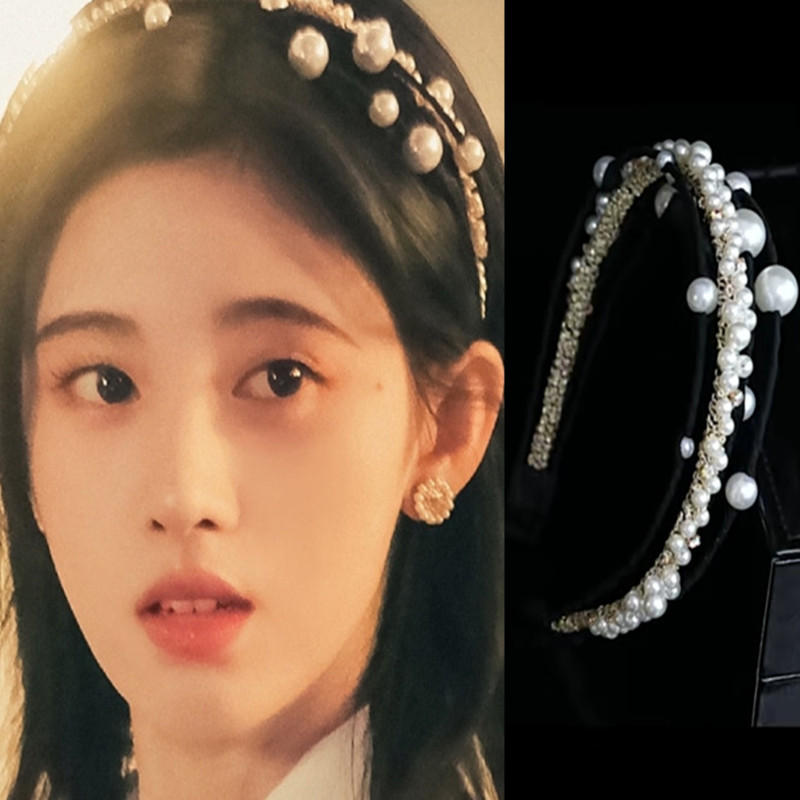 满月之下请相爱鞠婧祎雷初夏同款法式复古珍珠多层发箍浪漫发饰