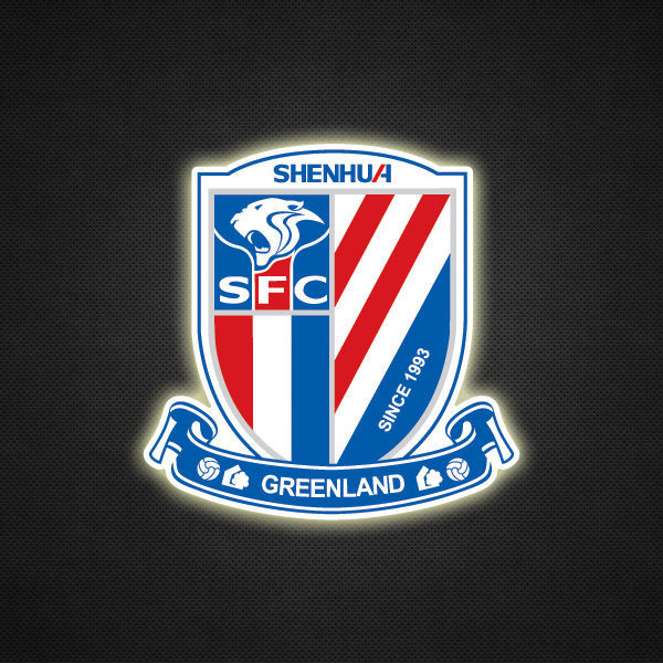 上海申花反光车贴 队徽车贴 金属徽章 做工精致 磁性车贴 品质好