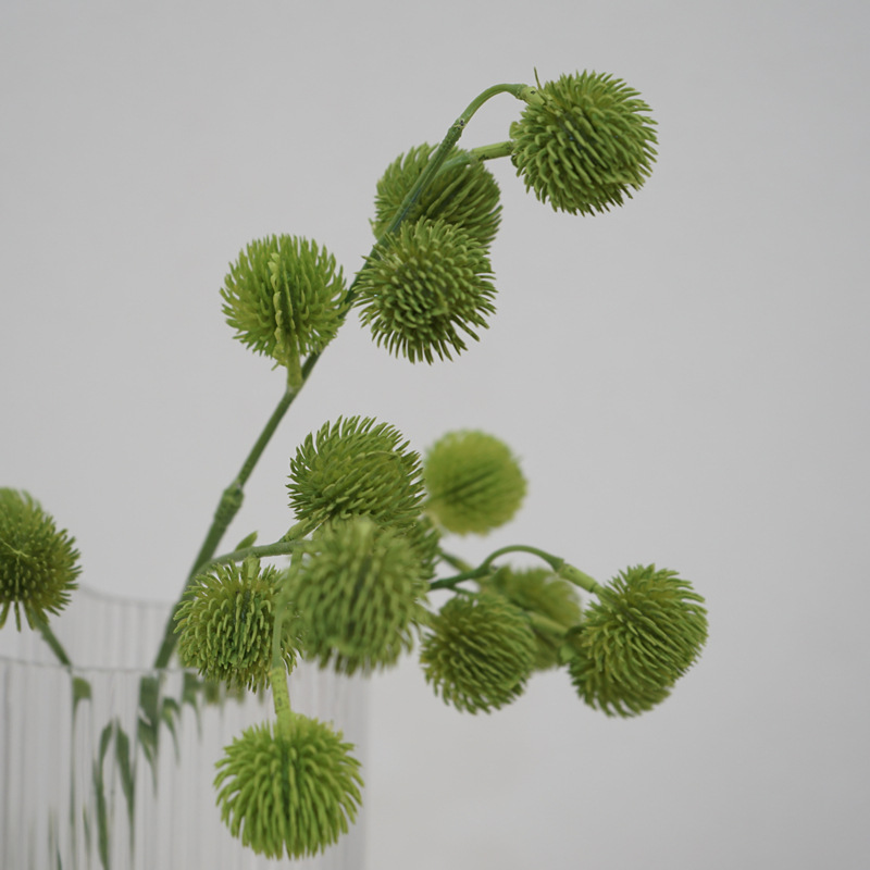 简约自然高质仿真果实单枝松球果毛毛果造景摆设diy装饰厂家批发