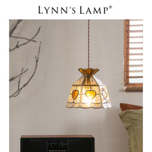Lynn's立意地中海风格彩色玻璃吊灯餐厅吧台小清新复古琉璃床头灯