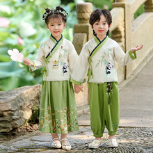 汉服男童复古套装女童襦裙幼儿园唐装表演服儿童两件套汉服童装潮