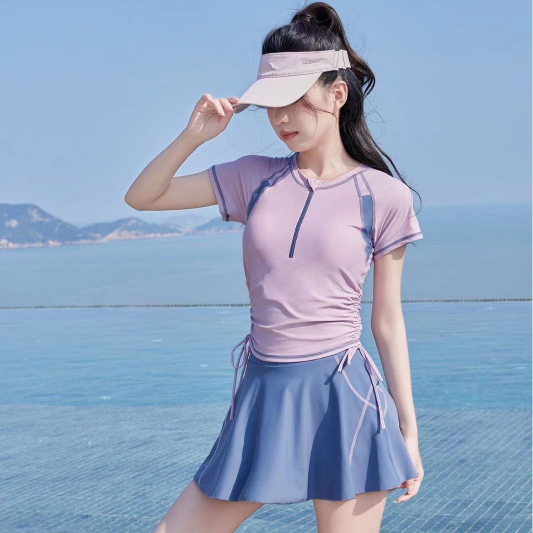 颖熙梦成人泳衣女2024新款分体两件套游泳衣游泳运动装备88089