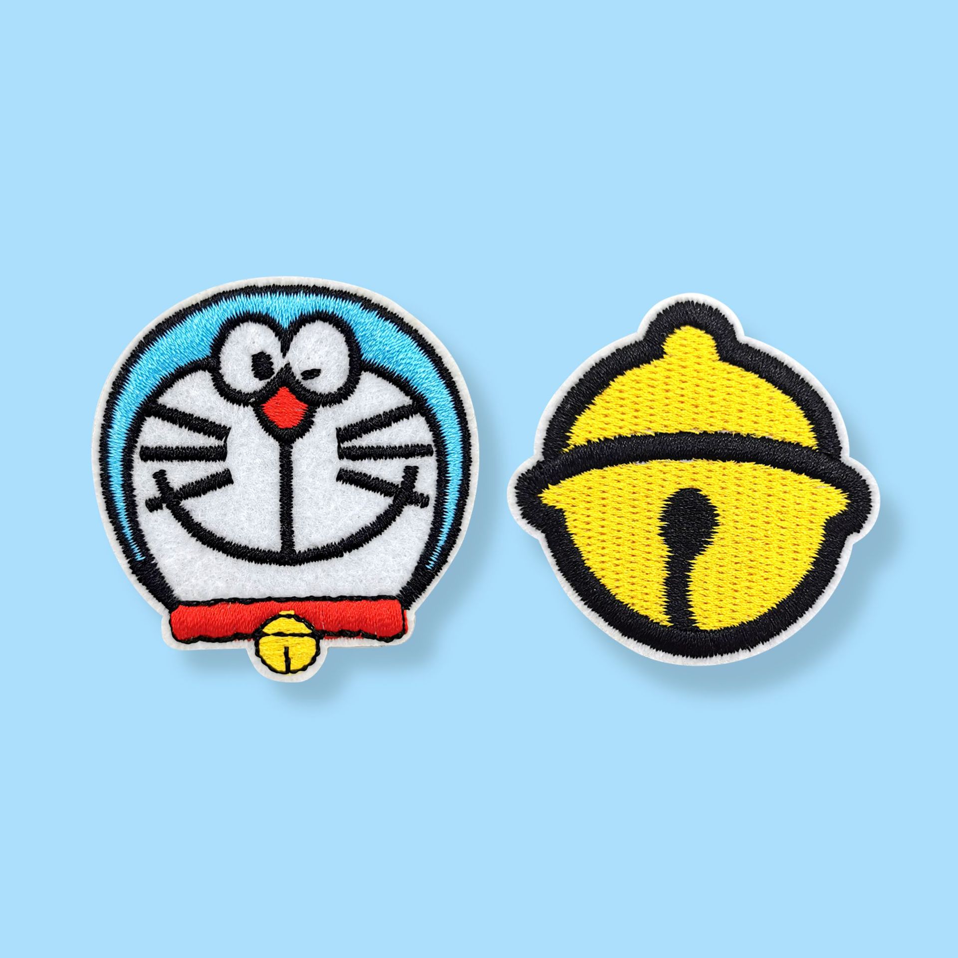 哆啦a梦卡通刺绣布贴叮当猫儿童衣服破洞补丁贴diy书包装饰自粘贴