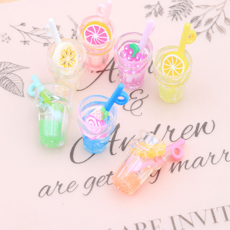 Cream Glue Epoxy Eardrops Hair Accessories Headdress DIY Summer New Fruit Bottle Resin Accessories