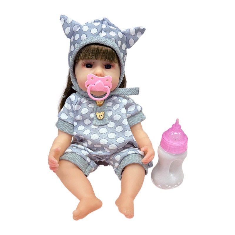 新款热销35厘米仿真娃娃洋娃娃哄睡婴儿神器全搪胶娃娃现货批发-阿里