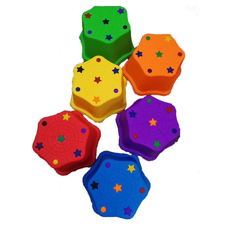 幼儿园早教室内感统训练器材平衡锻炼教学器材注塑塑料彩色梅花桩