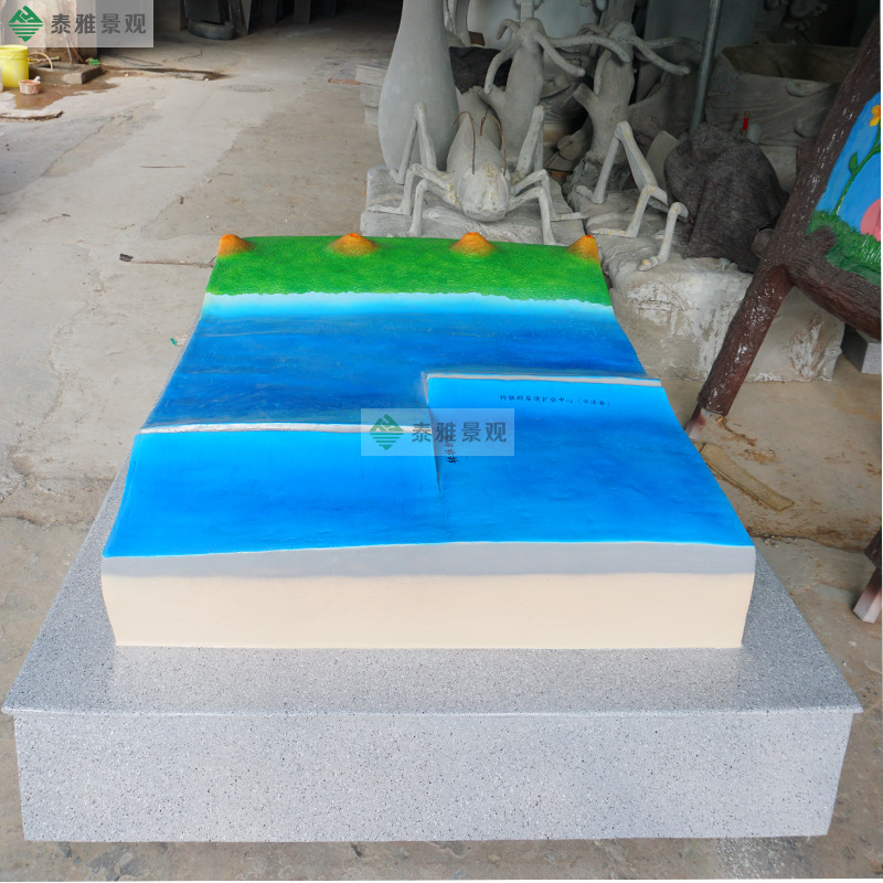 玻璃钢板块运动学说模型学校地理园科学地壳运动实验教学教具模型