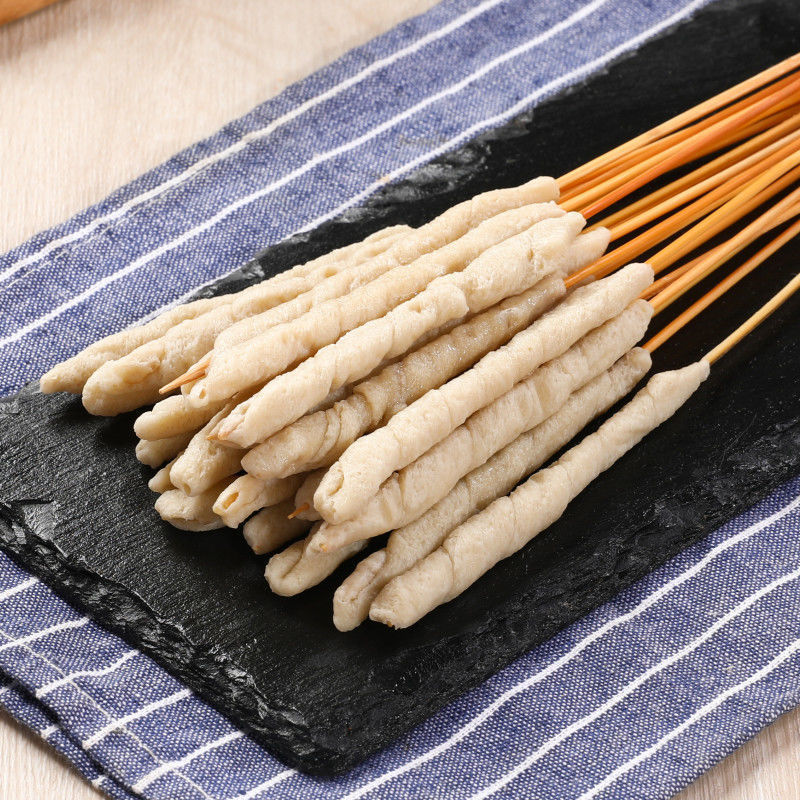 小面筋网红串300支铁板手把串烧烤面小串冷冻半成品面筋批亚马逊