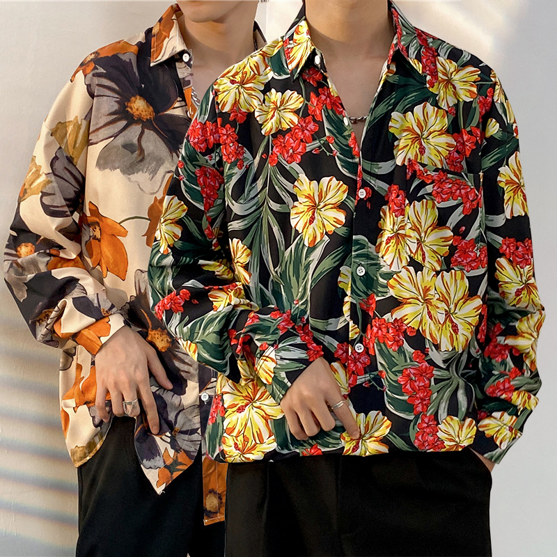 花色男式衬衫