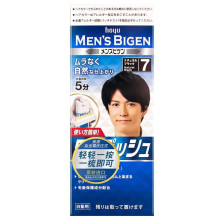 美源（Bigen）男士染发剂日本原装进口植物遮白发按压式染发膏