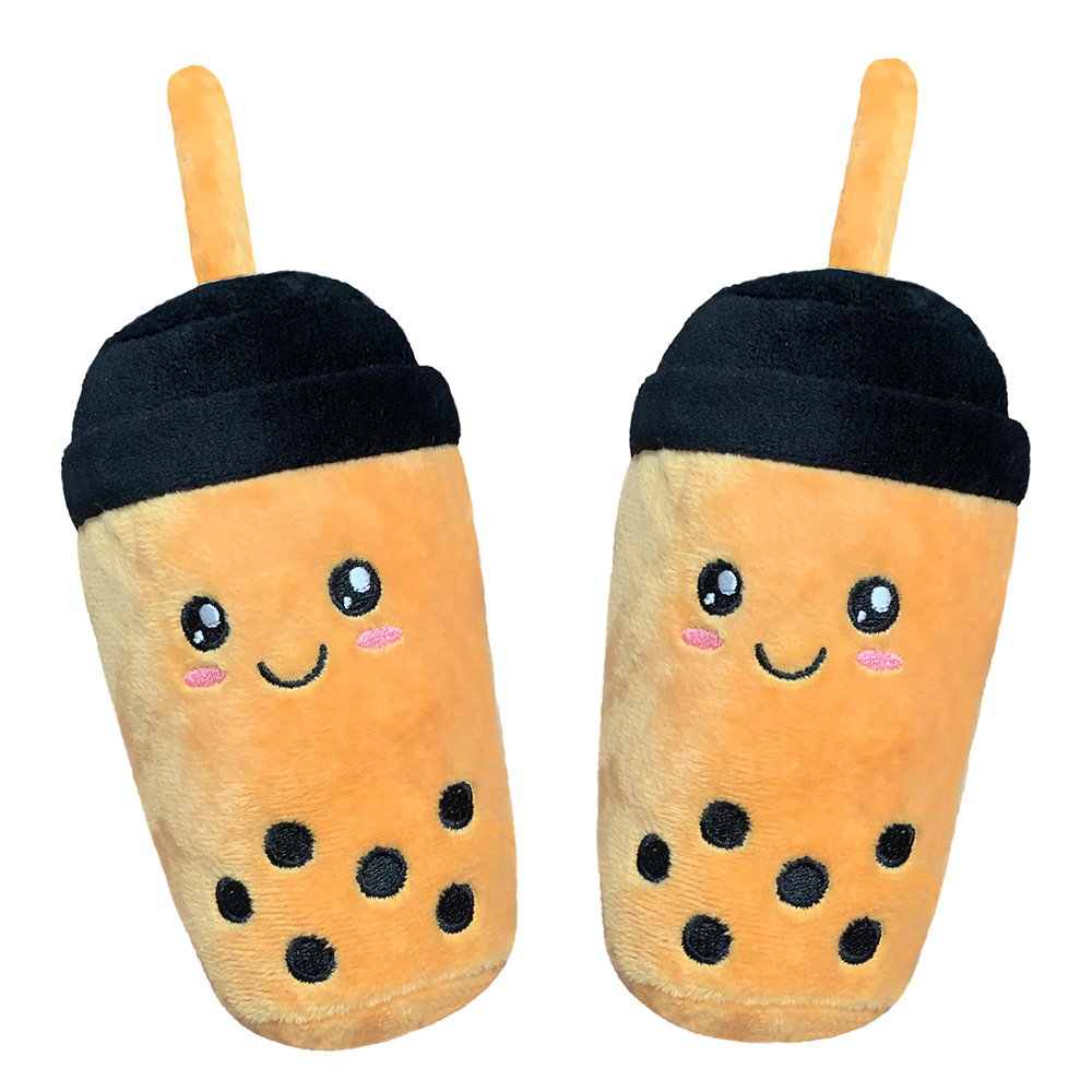 新款现货批发 珍珠奶茶饮料造型宠物玩具 毛绒填充发声狗狗玩具